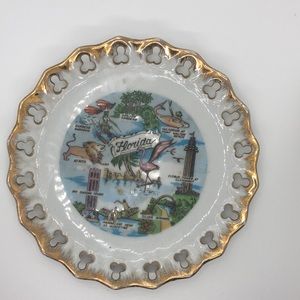 Decorative Florida vintage souvenir plate